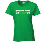 Boston Runs On Larry Ob Boston Basketball Fan V2  T Shirt
