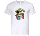 Retro Boston Basketball Fan Boston 6 Pack Caricature Ainge Bird Parish T Shirt