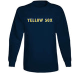 Yellow Sox Boston Baseball Fan  T Shirt