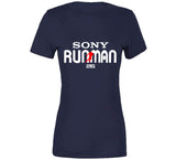 Sony Michel Sony Runman 26 Walkman New England Football Fan T Shirt