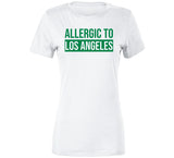 Allergic To Los Angeles Boston Basketball Fan T Shirt