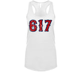 Boston Champs 617 Area Code Boston Baseball Fan Distressed T Shirt