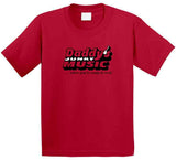 Daddy's Junky Music Retro Boston Music Store Fan T Shirt