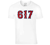 Boston Champs 617 Area Code Boston Baseball Fan Distressed T Shirt