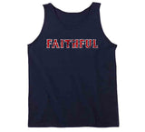 Boston Faithful Baseball Fan Distressed Navy T Shirt