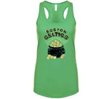 Retro Boston Basketball Fan Pot of Gold Distressed T Shirt