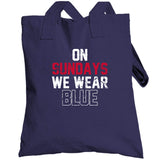On Sundays We Wear Blue New England Football Fan Distressed T Shirt