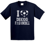 Diego Fagundez I Heart New England Soccer T Shirt