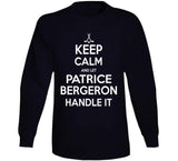Patrice Bergeron Keep Calm Boston Hockey Fan T Shirt
